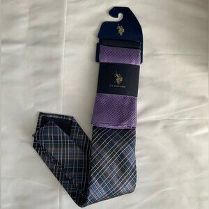 U.S. Polo  Assn Purple Blue Tie NWT